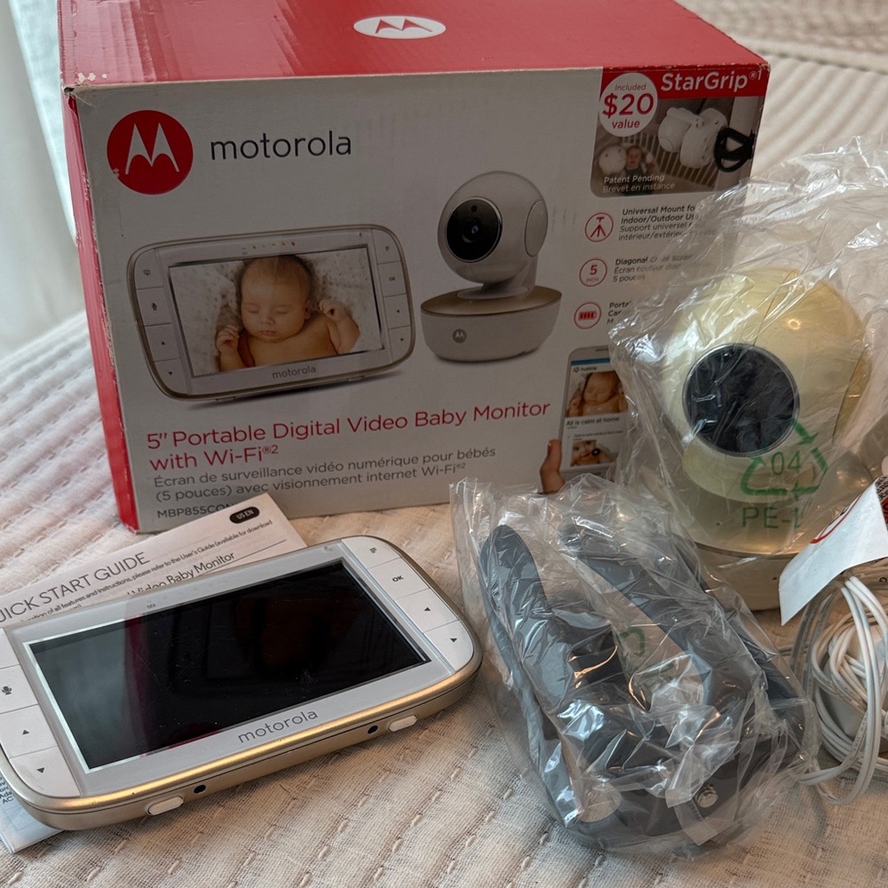 Motorola White and Black Video Baby Monitor